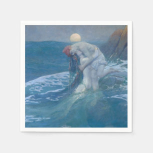 PAPIER NAPKIN : DAS MERMAID : HOWARD PYLE SERVIETTE