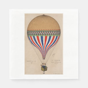 PAPIER NAPKIN: FRANZÖSISCH FLAG THEMED BALLOON SERVIETTE