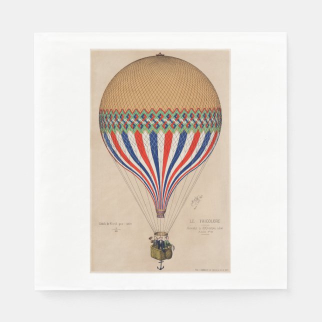 PAPIER NAPKIN: FRANZÖSISCHER FLAGGTHEMENBALLOT SERVIETTE (Vorderseite)