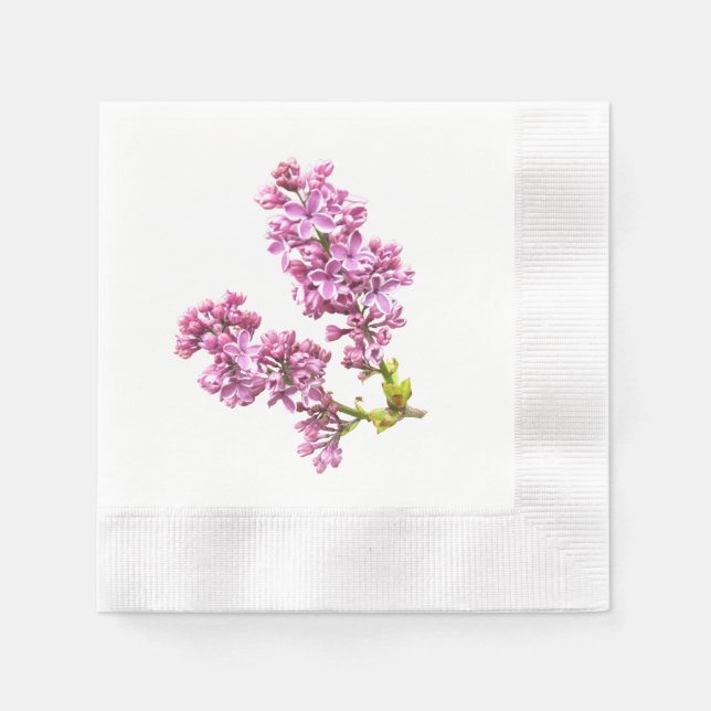 Papier Napkin - Lilac-Blüten Serviette (Vorderseite)