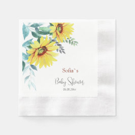 Papier Napkin mit Aquarellblumen Serviette