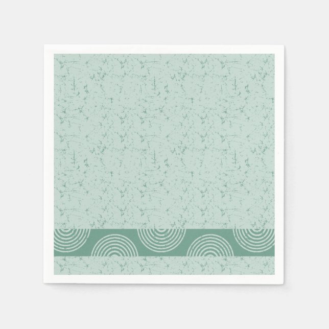 Papier Napkin mit grünen Batik-Rissen Serviette (Vorderseite)