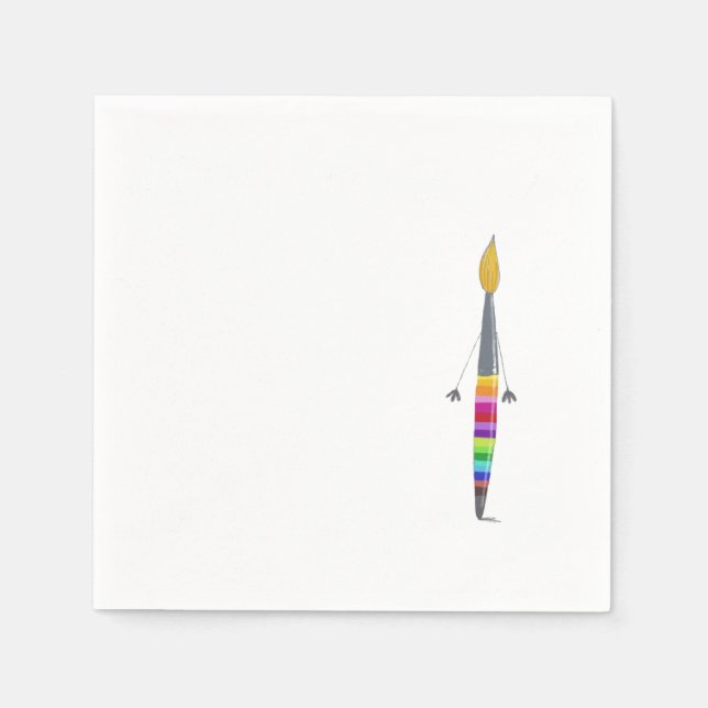 Papier Napkin mit Poly-Pinsel Serviette (Vorderseite)