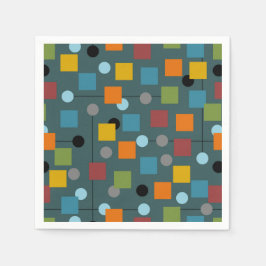 Papier Napkin - Mitte des Jahrhunderts modern 1,3 Serviette