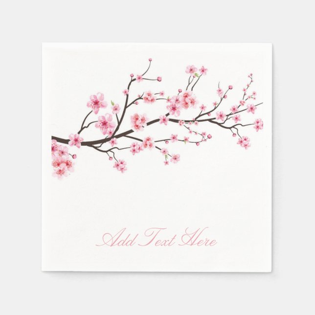 PAPIER NAPKIN: SAKURA-BLUMENTE SERVIETTE (Vorderseite)