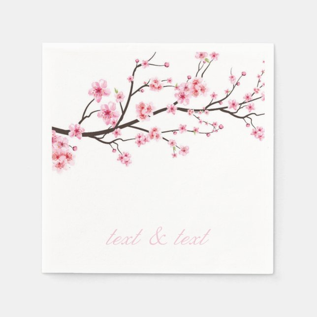 PAPIER NAPKIN : SAKURA CHERRY BLOSSOME SERVIETTE (Vorderseite)