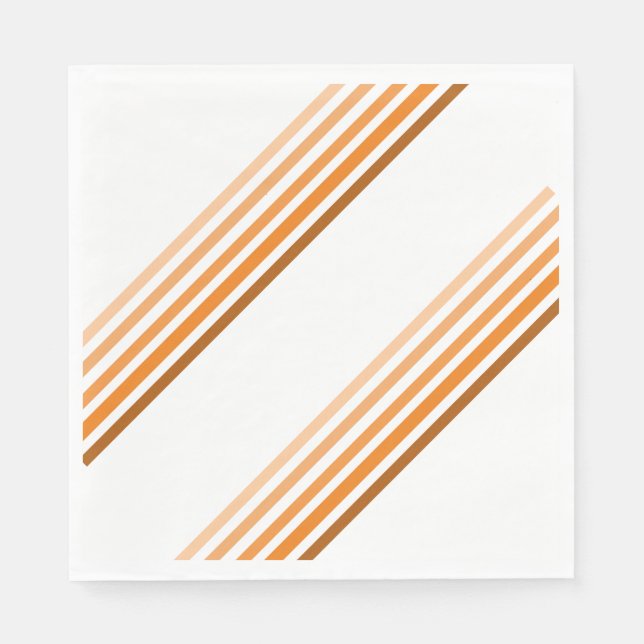 Papier Napkin - Schatten der orangen diagonalen St Serviette (Vorderseite)