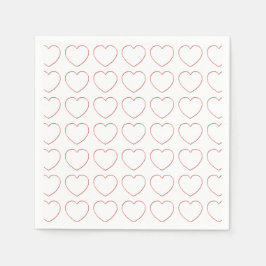 Papier Napkin - Seidenraupen in Reihen Serviette