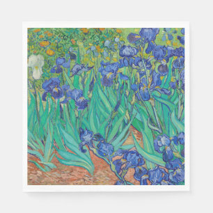 PAPIER NAPKIN : VAN GOGH IRISES SERVIETTE