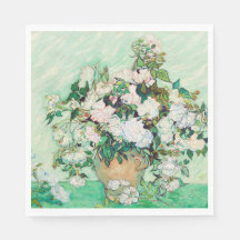 PAPIER NAPKIN : VAN GOGH : ROSE
