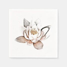 PAPIER NAPKIN: WEISSER LOTUS SERVIETTE
