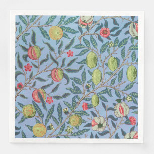 PAPIER NAPKIN: WILLIAM MORRIS : BLAUE POMEGRANATES SERVIETTE