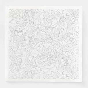 PAPIER NAPKIN : WILLIAM MORRIS : FLORAL DESIGN SERVIETTE