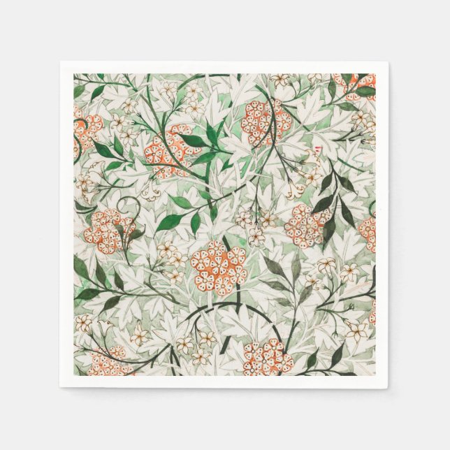 PAPIER NAPKIN : WILLIAM MORRIS: JASMINE SERVIETTE (Vorderseite)