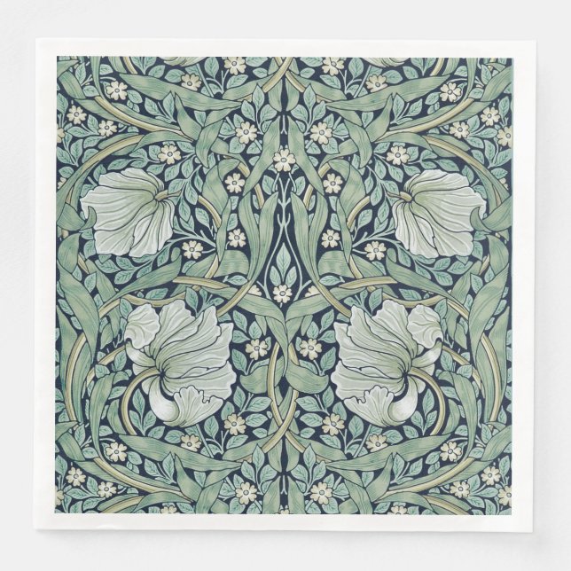 PAPIER NAPKIN : WILLIAM MORRIS : PIMPERNEL SERVIETTE (Vorderseite)