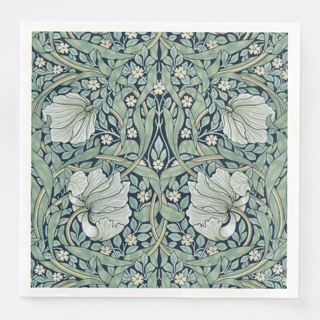 PAPIER NAPKIN : WILLIAM MORRIS : PIMPERNEL SERVIETTE (Vorderseite)