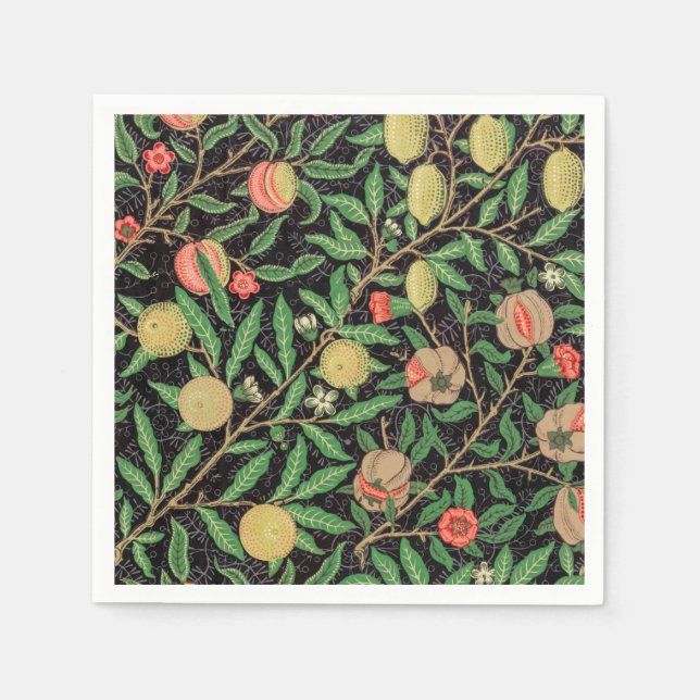 PAPIER NAPKIN : WILLIAM MORRIS : POMEGRANATE SERVIETTE (Vorderseite)