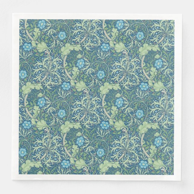 PAPIER NAPKIN : WILLIAM MORRIS : SEAWEED DESIGN SERVIETTE (Vorderseite)