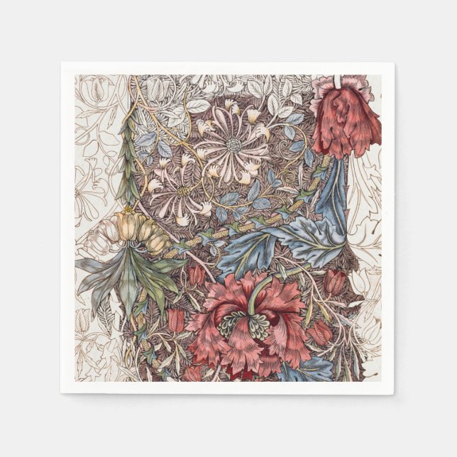PAPIER NAPKIN : WILLIAM MORRIS : WILLIP TULIP SERVIETTE (Vorderseite)