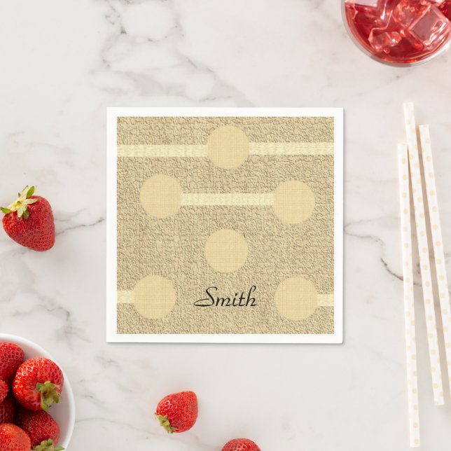 Papier Napkins, beige Kreise Serviette (Beispiel)