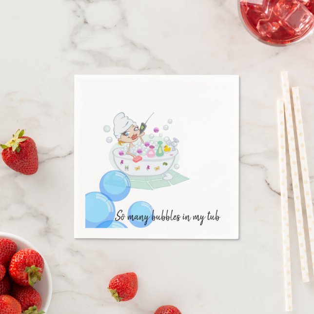Papier Napkins, Bubble-Bad Napkins Serviette (Beispiel)
