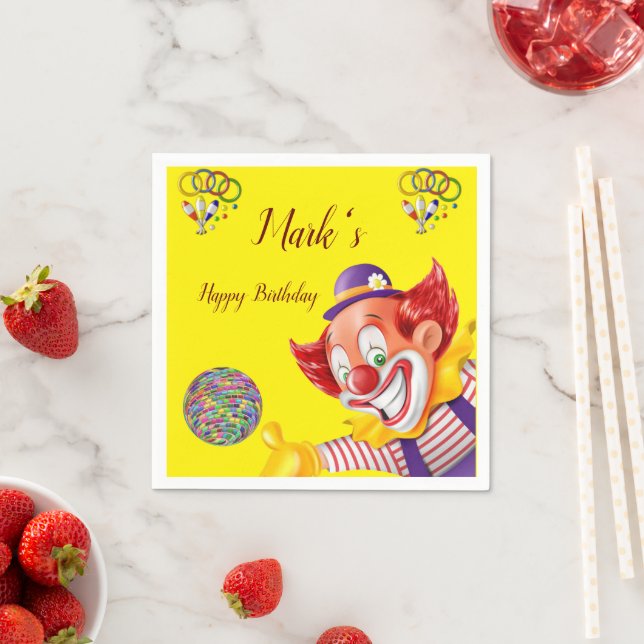 Papier Napkins, Clowns Serviette (Beispiel)