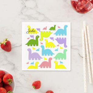 Papier Napkins, farbenfrohe Dinosaurier Serviette