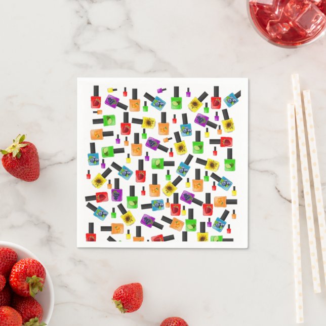 Papier Napkins, farbenfrohe Nagelpolin Serviette (Beispiel)