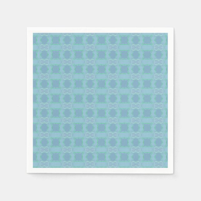 Papier Napkins Gemustert in der Blues Serviette (Vorderseite)