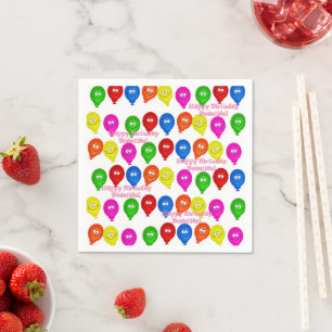 Papier Napkins, glücklich zum Geburtstag bunte Bal Serviette