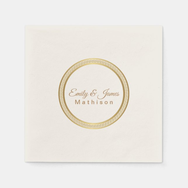 Papier Napkins-Gold Eternale Circle Napkins Serviette (Vorderseite)