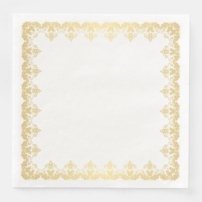 Papier - Napkins-Gold-Grenze Serviette (Vorderseite)