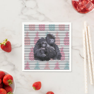 Papier Napkins, Gorilla Baby Ananas Serviette