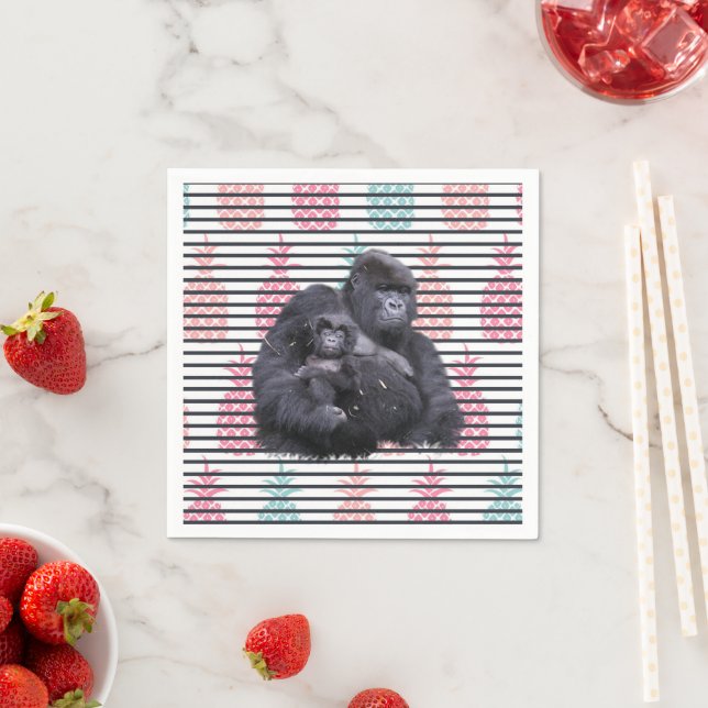 Papier Napkins, Gorilla Baby Ananas Serviette (Beispiel)