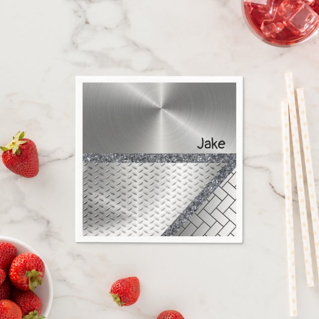 Papier Napkins, grau Serviette (Beispiel)