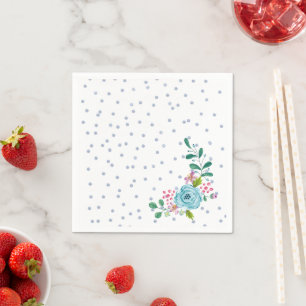 Papier Napkins, graue Punkte Circles Napkins flora Serviette