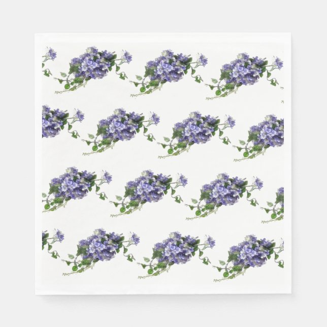 Papier Napkins-Hydrangeas Serviette (Vorderseite)