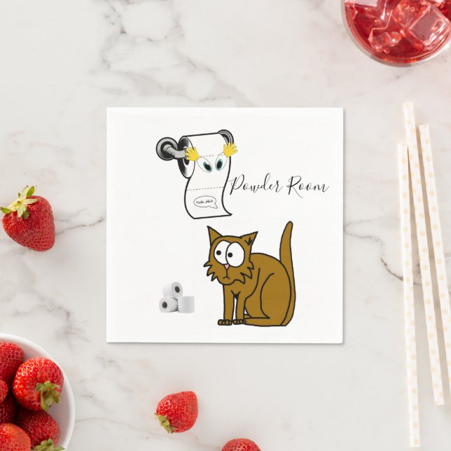 Papier Napkins, KatzenToilettenpapier Serviette (Beispiel)