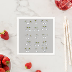 Papier Napkins, Martini-Brille Serviette