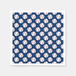 Papier Napkins mit Baseballs auf blauem Hintergrun Serviette