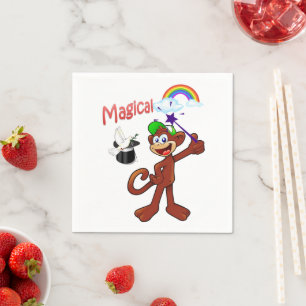 Papier Napkins, Monkey Rainbow Magisch Serviette