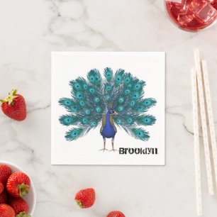 Papier Napkins, Pfau Serviette