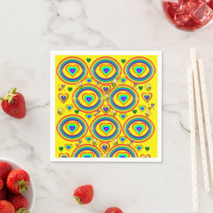 Papier Napkins, Rainbow Sun Clouds Hummel Serviette