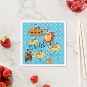Papier Napkins, Retro Woman Wild Sache Serviette