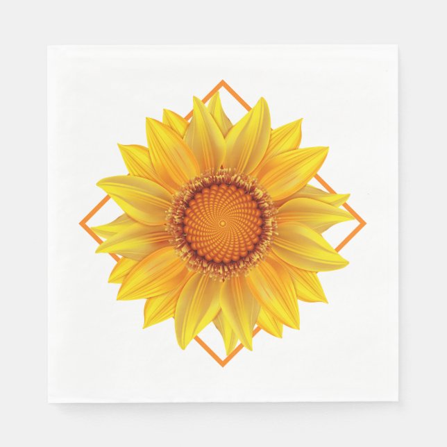 Papier Napkins-Sunflower Serviette (Vorderseite)