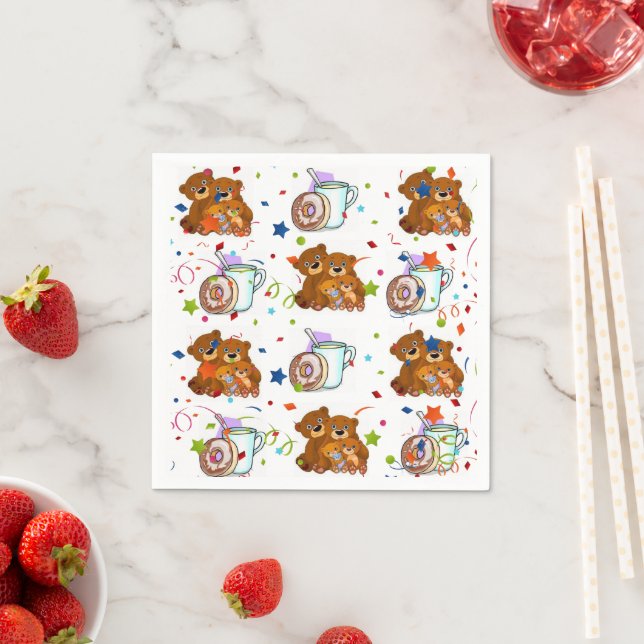 Papier Napkins, Teddy Bears Serviette (Beispiel)