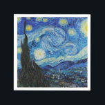 PAPIER NAPKINS : VAN GOGH : STARRY NACHT SERVIETTE<br><div class="desc">PAPIER NAPKINS : VINCENT Van Gogh : STARRY NACHT</div>
