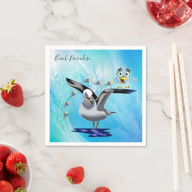 Papier Napkins, Vogelsegel Serviette (Beispiel)