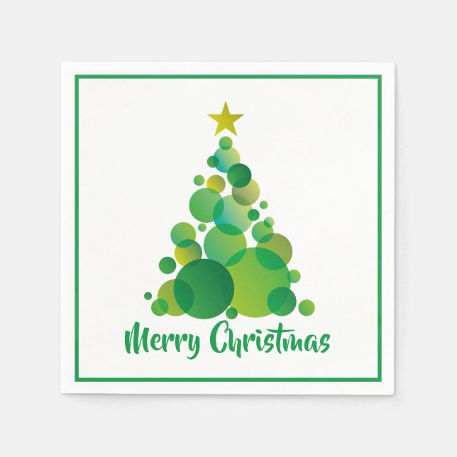 Papier Napkins-Weihnachtsbaum Serviette (Vorderseite)