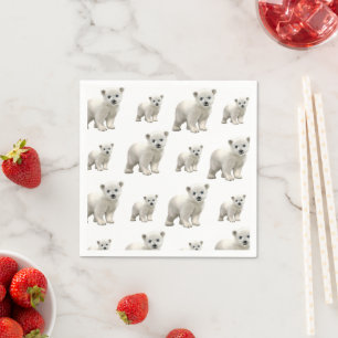 Papier Napkins, Weißer Eisbär Napkins Serviette